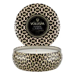 Voluspa Maison Noir 3-wick Tin geurkaars 40 uur, Ambre Lumiere< Geurkaarsen & Aroma Diffusers