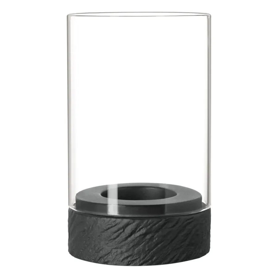Villeroy & Boch Manufacture Rock Home Hurricane waxinelichtjeshouder S, Zwart< Kaarsenhouders & Kaarsenborden