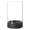 Villeroy & Boch Manufacture Rock Home Hurricane waxinelichtjeshouder L, Zwart< Kaarsenhouders & Kaarsenborden