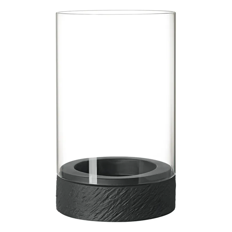 Villeroy & Boch Manufacture Rock Home Hurricane waxinelichtjeshouder L, Zwart< Kaarsenhouders & Kaarsenborden