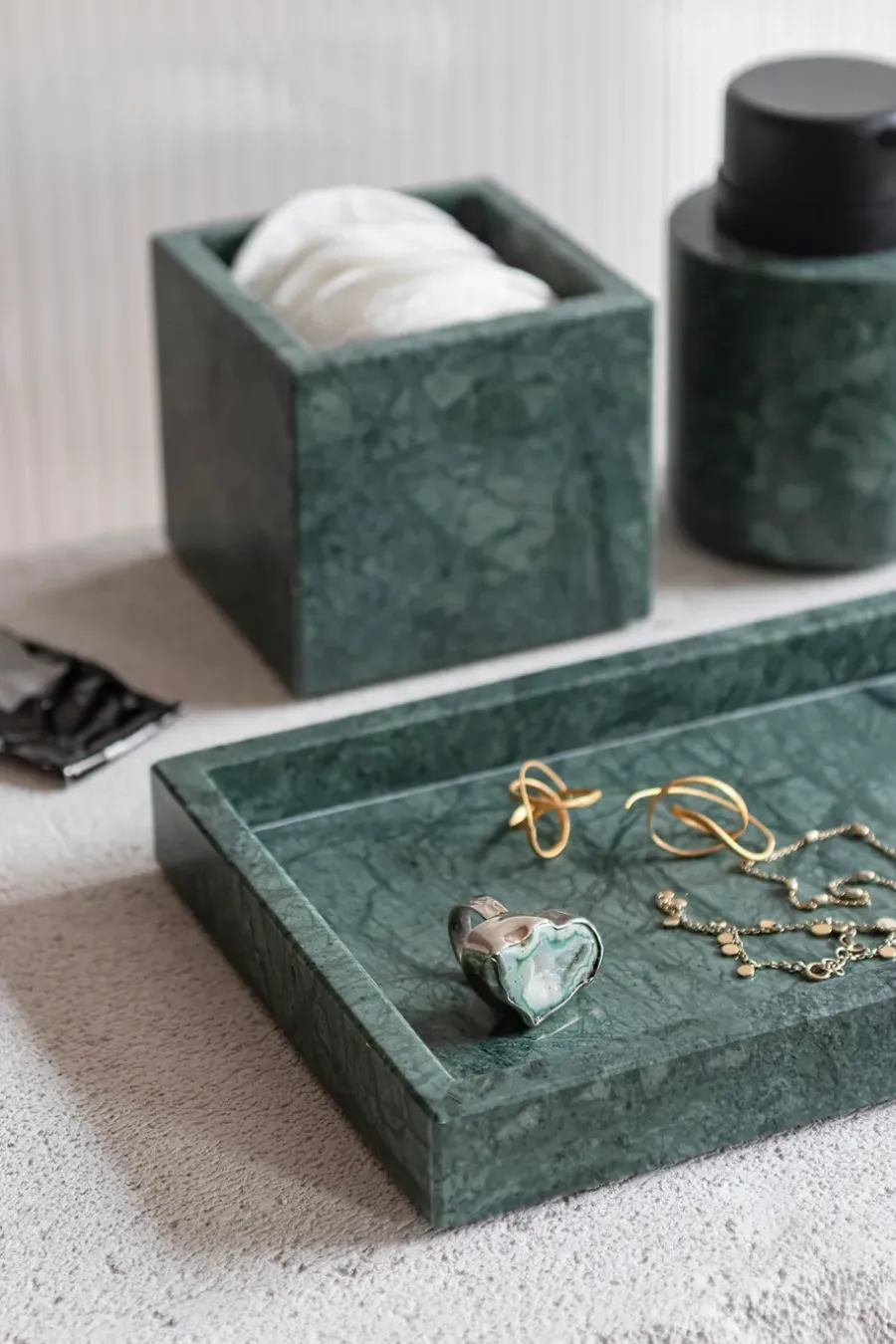 Mette Ditmer Marble decoratie dienblad 16x31 cm, Donker bos< Decoratieve Accessoires|Decoratieve Dienbladen
