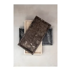 Mette Ditmer Marble dienblad 16x31 cm, Zwart-grijs< Decoratieve Accessoires|Decoratieve Dienbladen