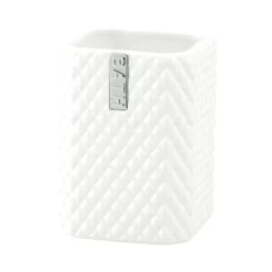Lene Bjerre Marion tandenborstelbeker 10,5 cm, White-silver< Tandenborstelhouders