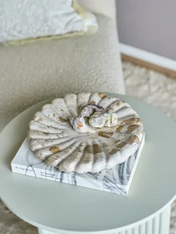 Bloomingville Marlie dienblad marmer Ø22,5 cm, Natuur< Decoratieve Accessoires|Decoratieve Dienbladen
