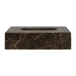 Mette Ditmer Marmeren zakdoekdoos 14x25,5 cm, Bruin< Opbergmanden
