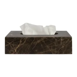 Mette Ditmer Marmeren zakdoekdoos 14x25,5 cm, Bruin< Opbergmanden