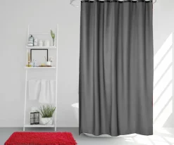 Etol Design Match Douchegordijn 200x240 cm, extra hoog (grafiet)< Douchegordijnen