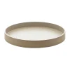Mojoo Matt gelakt decoratief dienblad Ø30x4 cm, Fawn< Decoratieve Accessoires|Decoratieve Dienbladen
