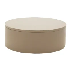 Mojoo Matt zwart gelakte opbergdoos Ø20x7 cm, Fawn< Dozen & Boxen