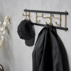 Essem Design Maxi 4 Dekorativ kapstok, Zwart-messing< Haken & Hangers