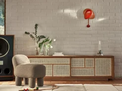 Design House Stockholm Mellow Clock wandklok, Red< Tafelklokken