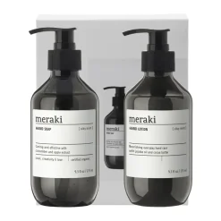 Meraki geschenkset, handzeep en handlotion, Zijdezachte Mist< Zeep & Crèmes
