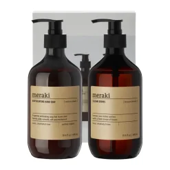 Meraki geschenkset handzeep en afwasmiddel, Exfoliërende Northern star, Blossom breeze< Zeep & Crèmes