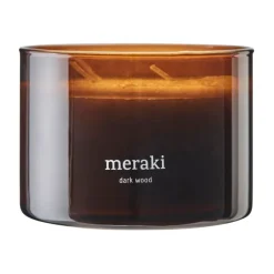 Meraki geurkaars, 60 uur, Dark wood< Geurkaarsen & Aroma Diffusers