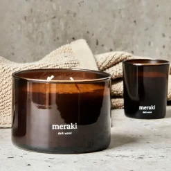 Meraki geurkaars, 60 uur, Dark wood< Geurkaarsen & Aroma Diffusers
