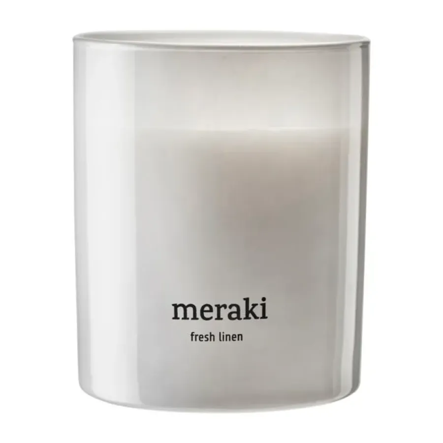 Meraki geurkaars, 35 uur, Fresh linen< Geurkaarsen & Aroma Diffusers