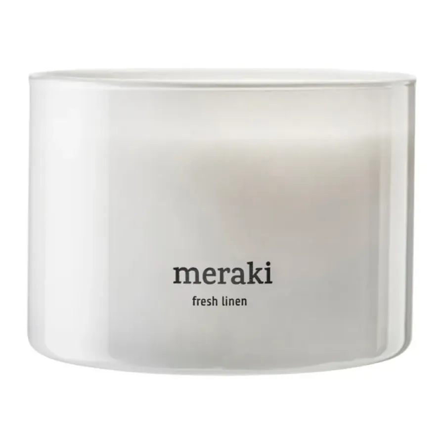 Meraki geurkaars, 60 uur, Fresh linen< Geurkaarsen & Aroma Diffusers