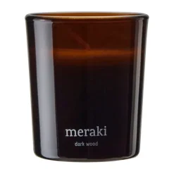Meraki geurkaars 12 uur 2-pack, Dark wood< Geurkaarsen & Aroma Diffusers