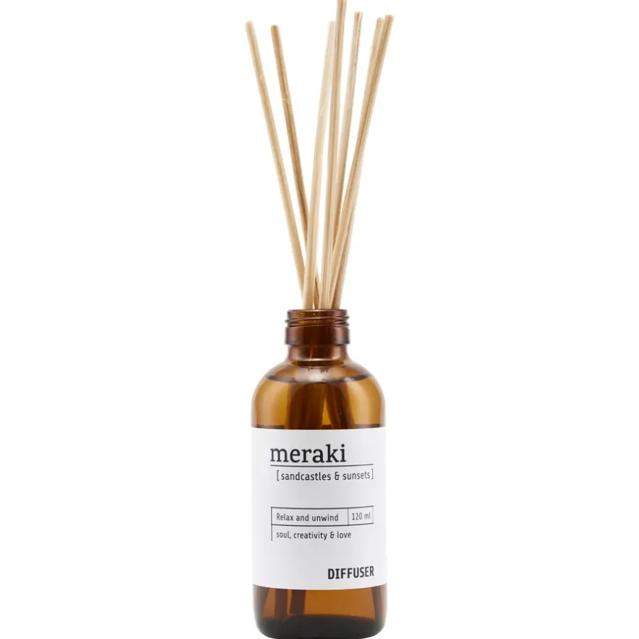 Meraki geurstokjes, sandcastles & sunsets< Geurkaarsen & Aroma Diffusers