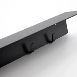 Meraki plank met flessenhanger en haak, Geborstelde zwarte afwerking< Planken & Planksystemen