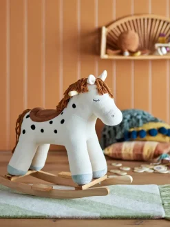 Bloomingville Merlen hobbelpaard, Wit< Kinderkamer Interieuraccessoires|Kinderkamer Interieuraccessoires