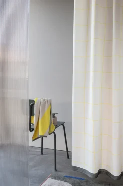 Mette Ditmer Mesh douchegordijn 150x200 cm, Geel< Douchegordijnen