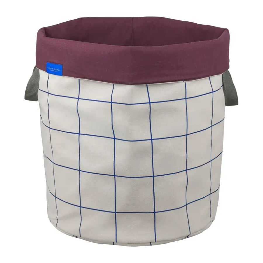 Mette Ditmer Mesh wasmand Ø40x50 cm, Cobalt-sand< Wasmanden
