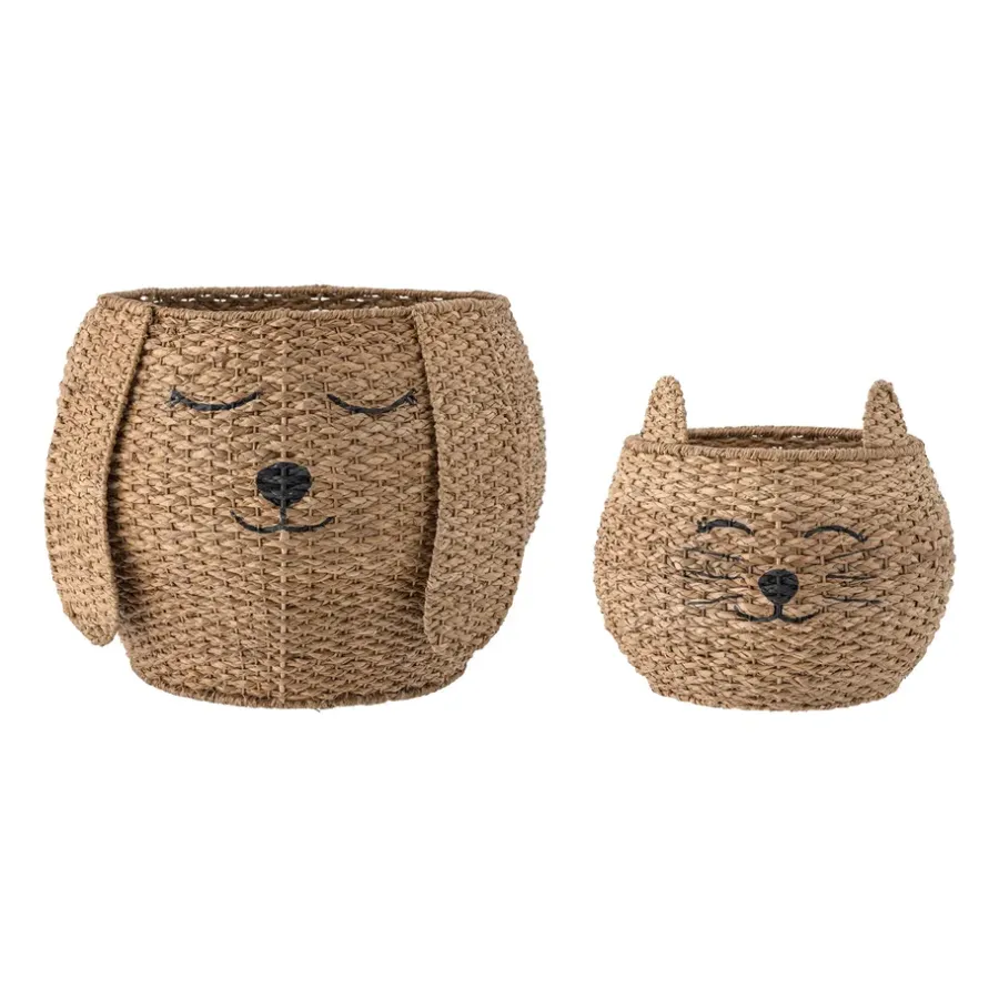 Bloomingville Milus mand set van 2, Bruin< Opbergmanden|Opbergoplossingen Voor De Kinderkamer