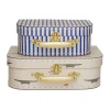OYOY Mini crocodile & strepen kofferset, Beige< Kinderkamer Interieuraccessoires|Kinderkamer Interieuraccessoires