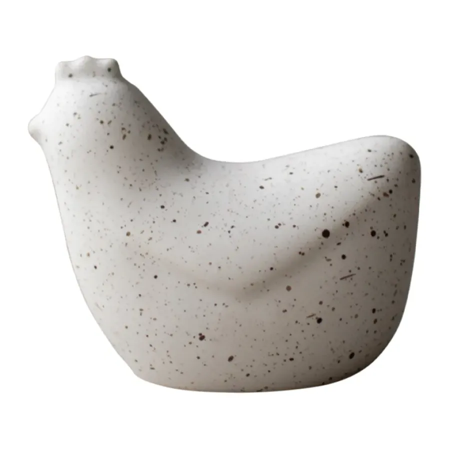 DBKD Mini kippen 8 cm, White dot< Paasdecoratie