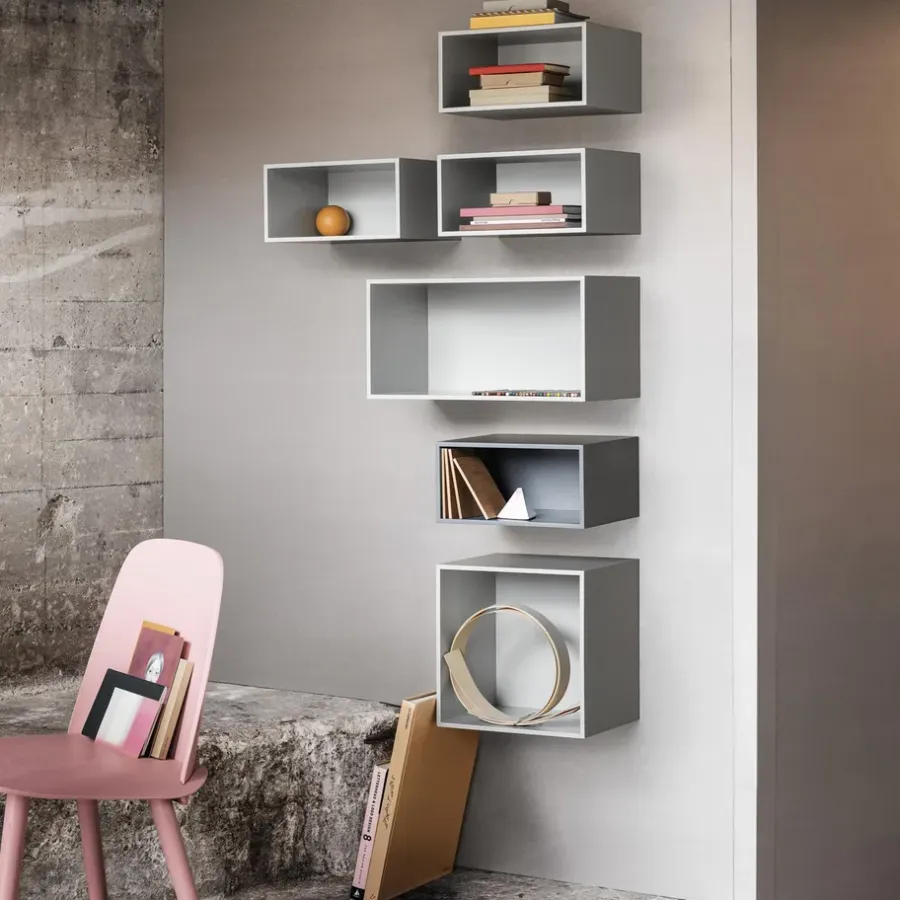 Muuto Mini stacked kast small, lichtgrijs< Planken & Planksystemen