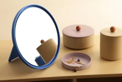 Design Letters Mirror Mirror tafelspiegel Ø21 cm, Cobalt blue< Tafelspiegels