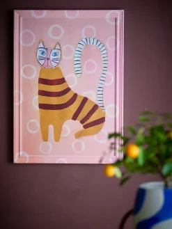 Bloomingville Missy illustratie met lijst 40x56 cm, Roos< Wanddecoraties