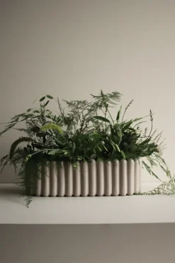 DBKD Mist bloempot ovaal, Glanzende mol< Bloempotten