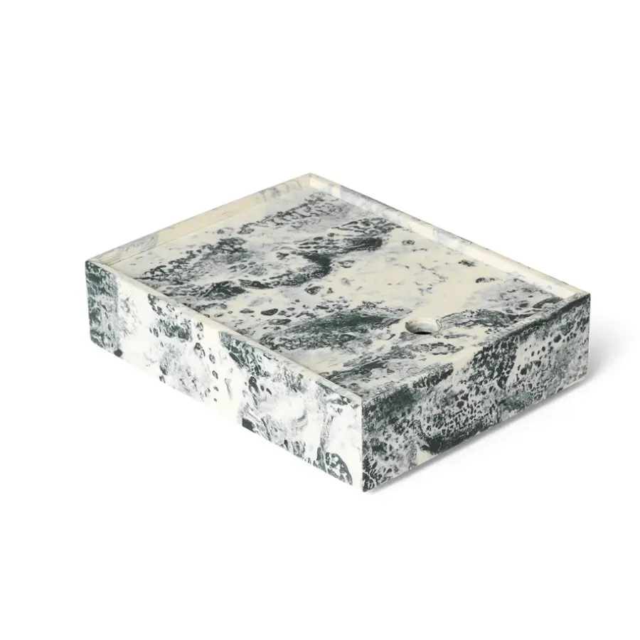 Ferm Living Mist opbergdoos 15x20 cm, Emerald-off white< Dozen & Boxen