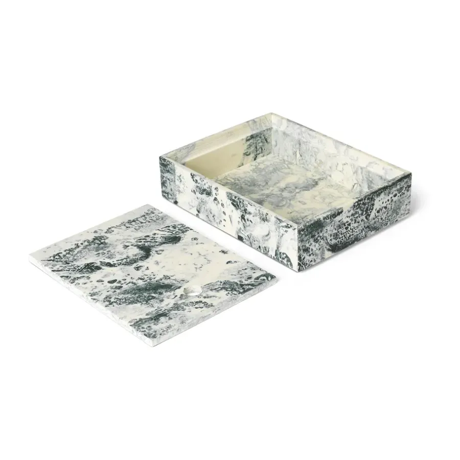 Ferm Living Mist opbergdoos 15x20 cm, Emerald-off white< Dozen & Boxen