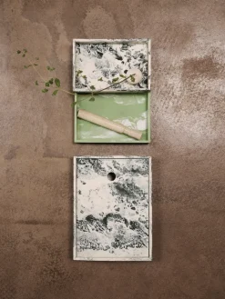 Ferm Living Mist opbergdoos 15x20 cm, Emerald-off white< Dozen & Boxen