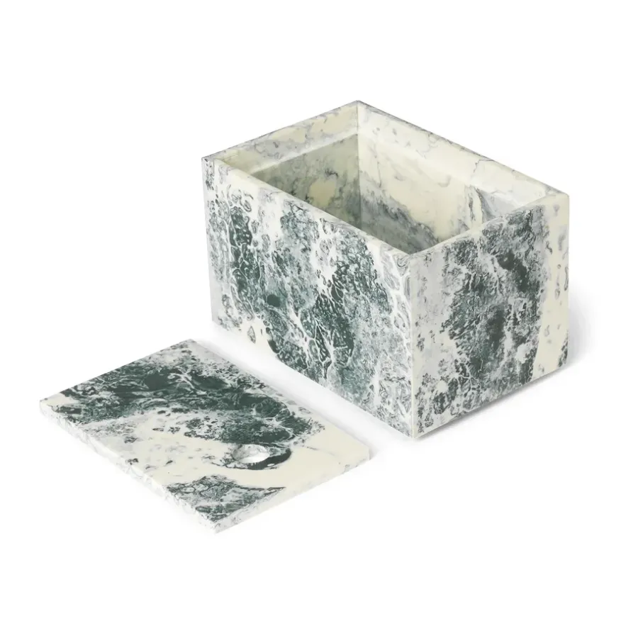 Ferm Living Mist opbergdoos 10x15 cm, Emerald-off white< Dozen & Boxen