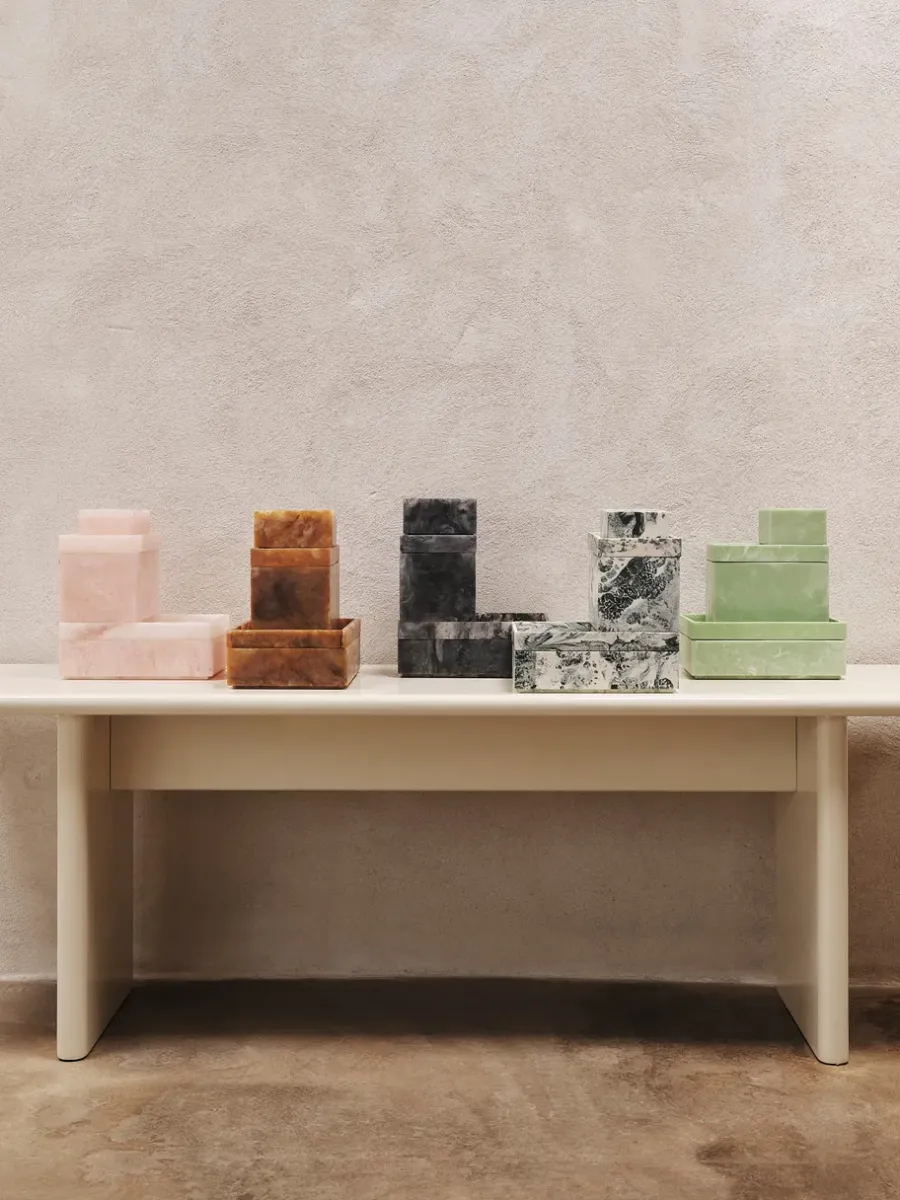 Ferm Living Mist opbergdoos 15x20 cm, Pearl< Dozen & Boxen