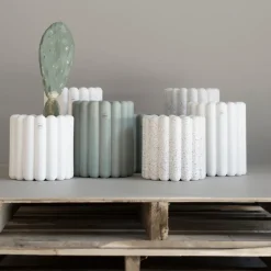 DBKD Mist pot small Ø19x19 cm, White< Bloempotten