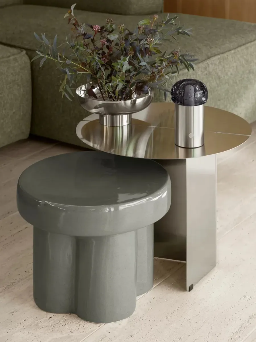 Blomus MIYABI vaas M Ø23 cm, Zilverkleurig< Vazen