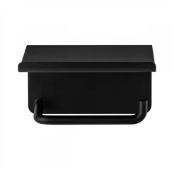 Blomus Modo wc-papierhouder met plankje, Black< Toiletpapierhouders