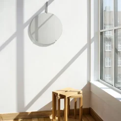 MOEBE muurspiegel Ø50 cm, Stainless steel< Wandspiegels