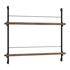 MOEBE tijdschriftstandaard, Smoked oak-black< Tijdschriftenrekken