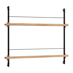 MOEBE tijdschriftstandaard, Oak-black< Tijdschriftenrekken
