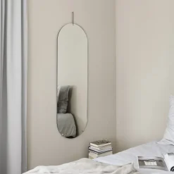 MOEBE wandspiegel 133 cm, Stainless steel< Wandspiegels