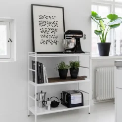 Zweed Molto 840 kast, wit, incl. wit metalen frame< Planken & Planksystemen