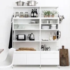 Zweed Molto 560 kast, wit, incl. wit metalen frame< Planken & Planksystemen
