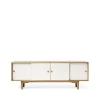 Zweed Moodi 180 sideboard, wit/eikenhout, eikenhouten frame< Tv- & Mediameubels|Ladekasten & Dressoirs