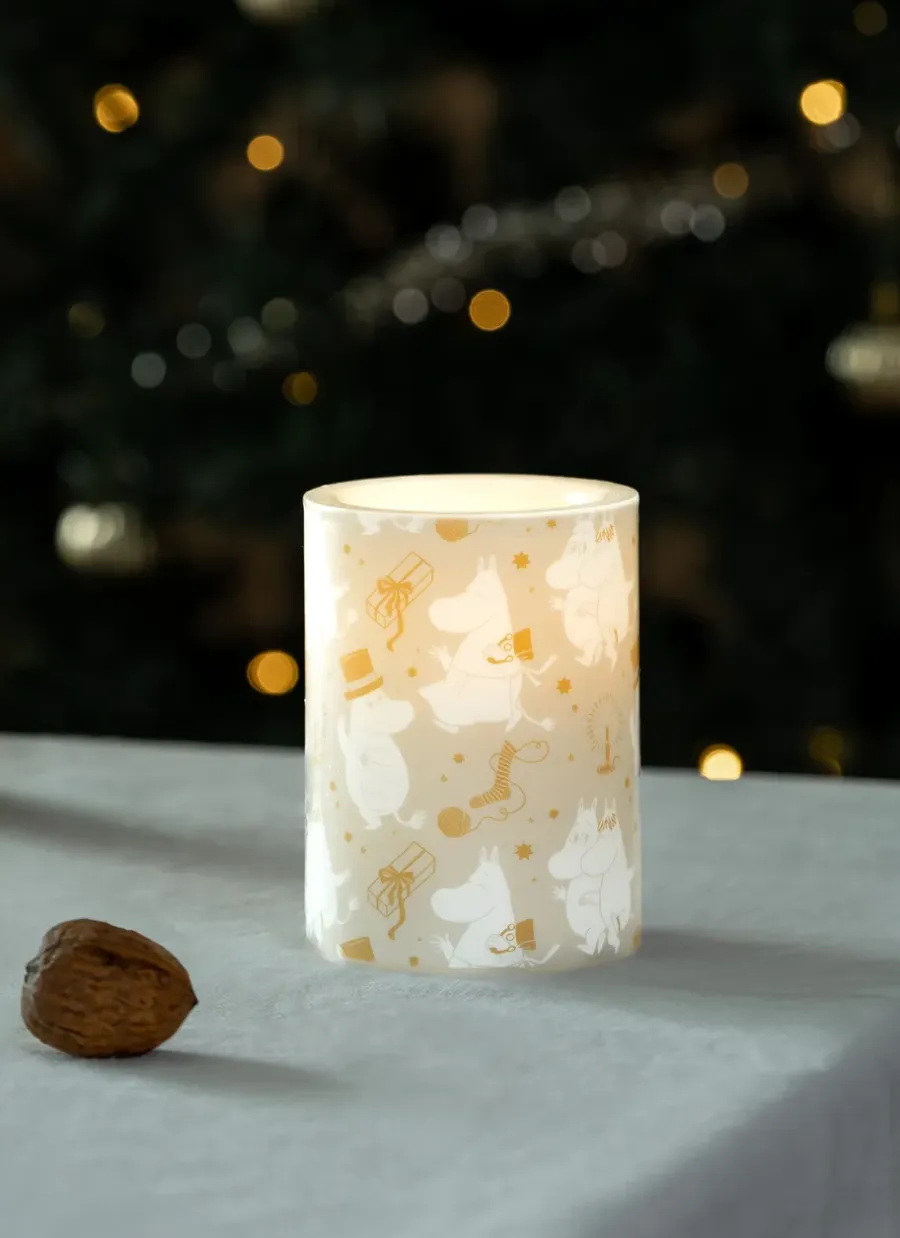 Muurla Moomin blokkaars LED 10 cm, Sparkling stars< Led-Kaarsen